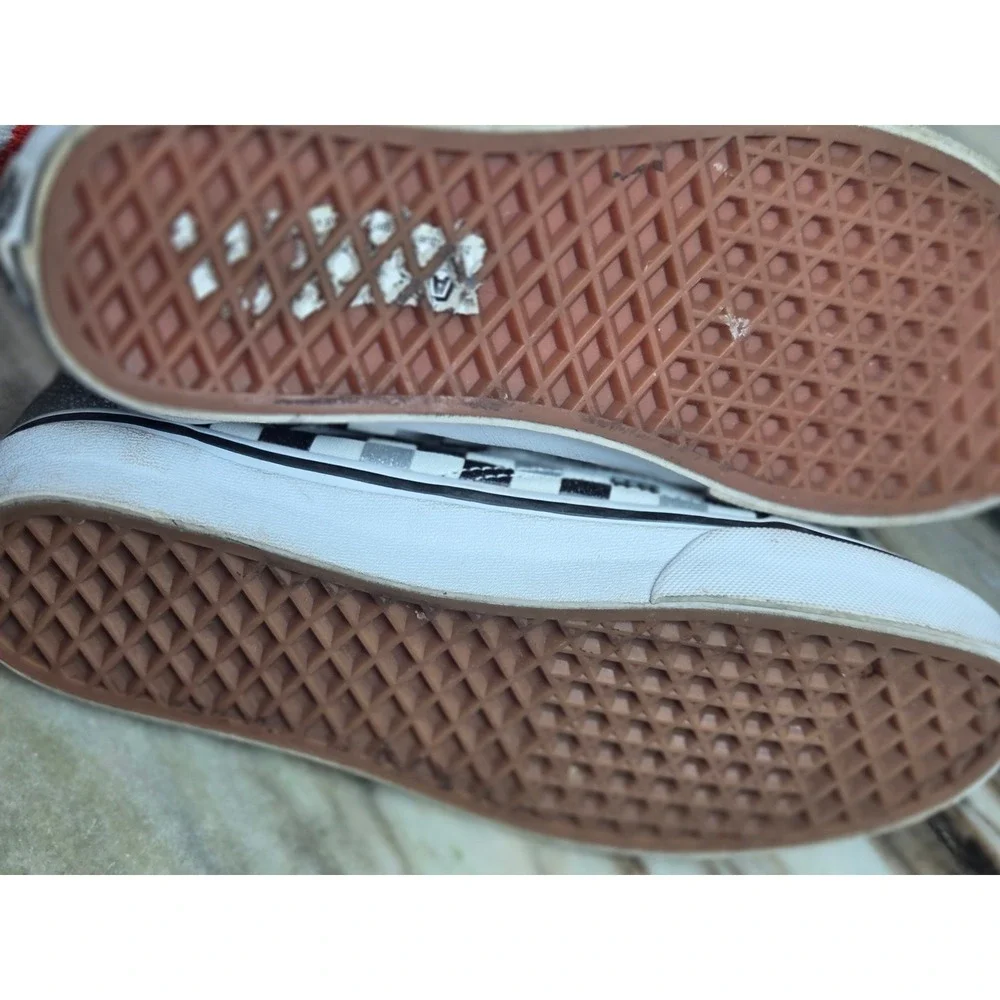 Vans Old Skool Checkerboard Silver Glitter Ribbon Lace Sneakers Womens 8 - Picture 8 of 8